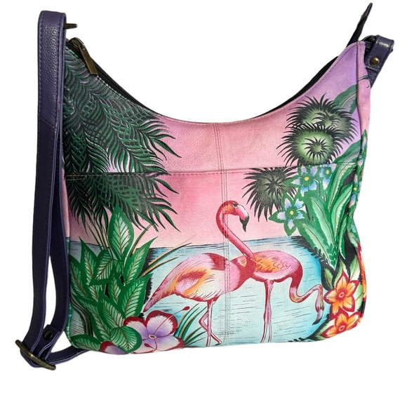 Anna by Anuschka Women's Genuine Leather  Hobo Handbag | - Picture 5 of 16